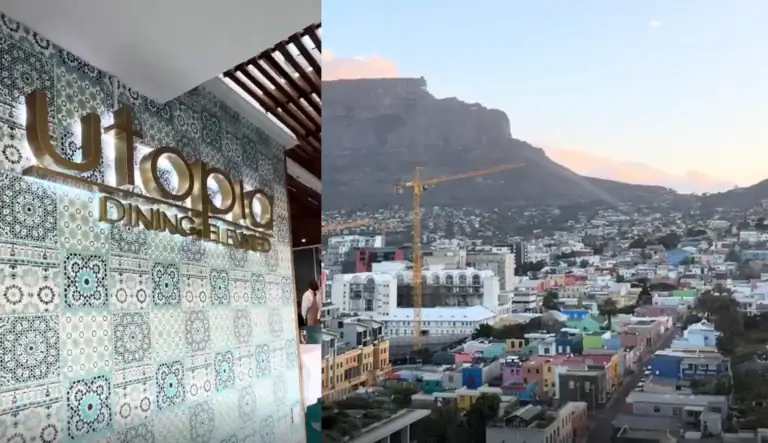 Restaurant Rooftop View Over Cape Town